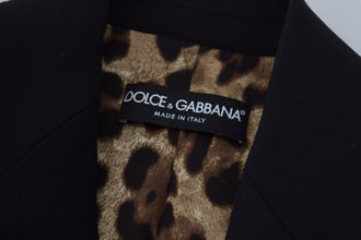 Black Single Breasted Fit Blazer Wool Jacket Dolce & Gabbana