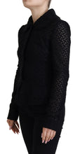 Black Wool Knitted Button Down Collar Jacket Dolce & Gabbana