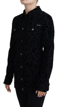 Black Leopard Long Sleeve Denim Cotton Jacket Dolce & Gabbana