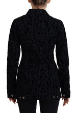 Black Leopard Long Sleeve Denim Cotton Jacket Dolce & Gabbana