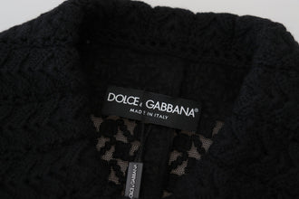 Black Button Down Long Blazer Cotton Jacket Dolce & Gabbana
