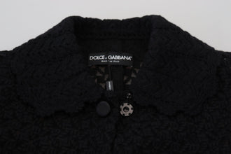 Black Button Down Long Blazer Cotton Jacket Dolce & Gabbana