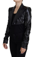 Black Long Sleeves Crop Blazer Cotton Jacket Dolce & Gabbana