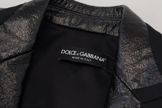 Black Long Sleeves Crop Blazer Cotton Jacket Dolce & Gabbana