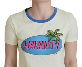 Yellow Havanity Round Neck Tee Cotton T-shirt Dolce & Gabbana