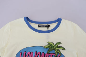 Yellow Havanity Round Neck Tee Cotton T-shirt Dolce & Gabbana