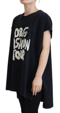 Black D&G Fashion Round Neck Cotton T-shirt Dolce & Gabbana