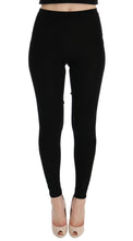 Black Slim Fit Women Cashmere Pants Dolce & Gabbana