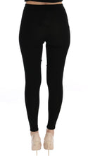 Black Slim Fit Women Cashmere Pants Dolce & Gabbana