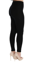 Black Slim Fit Women Cashmere Pants Dolce & Gabbana
