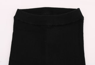 Black Slim Fit Women Cashmere Pants Dolce & Gabbana