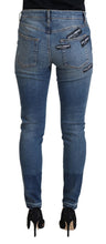 Blue Washed Cotton Tattered Denim Jeans Dolce & Gabbana