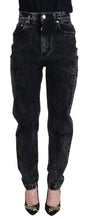Black Washed Cotton High Waist Denim Jeans Dolce & Gabbana