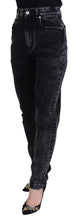 Black Washed Cotton High Waist Denim Jeans Dolce & Gabbana