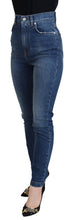 Blue Cotton High Waist Skinny Denim Jeans Dolce & Gabbana