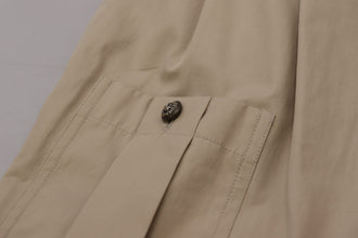 Beige Cotton Women Cargo Pants Dolce & Gabbana
