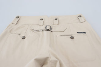 Beige Cotton Women Cargo Pants Dolce & Gabbana