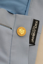 Light Blue Button Wide Leg Pants Dolce & Gabbana
