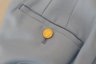 Light Blue Button Wide Leg Pants Dolce & Gabbana