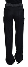 Black Straight Fit Cotton Pants Dolce & Gabbana