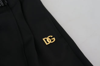 Black Straight Fit Cotton Pants Dolce & Gabbana
