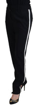 Black Tapered Women Wool Pants Dolce & Gabbana