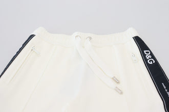 White DG Logo Sweatpants Pants Dolce & Gabbana