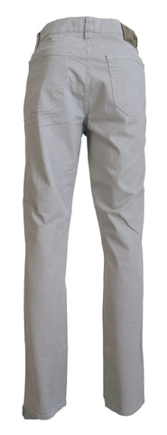 Gray Cotton Tapered Men Casual Pants Jeckerson