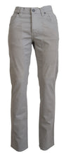 Gray Cotton Tapered Men Casual Pants Jeckerson