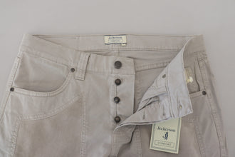 Gray Cotton Tapered Men Casual Pants Jeckerson