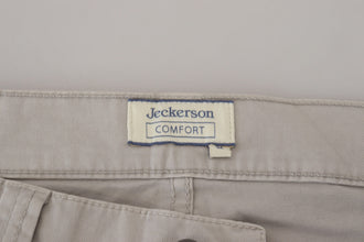 Gray Cotton Tapered Men Casual Pants Jeckerson
