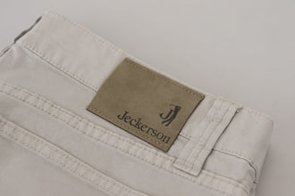 Gray Cotton Tapered Men Casual Pants Jeckerson