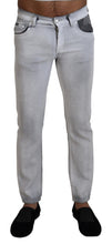 Gray Washed Skinny Men Denim Jeans Dolce & Gabbana