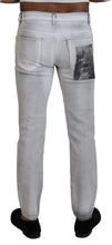 Gray Washed Skinny Men Denim Jeans Dolce & Gabbana