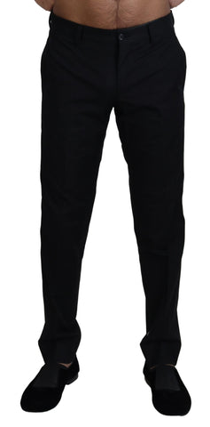 Black Chino Formal Cotton Pants Dolce & Gabbana