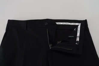 Black Chino Formal Cotton Pants Dolce & Gabbana