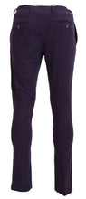 Purple Pure Cotton Tapered Mens Pants BENCIVENGA