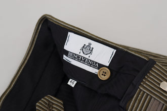 Multicolor Striped Pure Cotton Men Pants BENCIVENGA