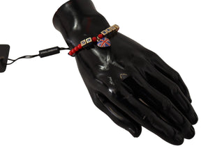 Red Blue Beaded DG LOVES LONDON Flag Branded Bracelet Dolce & Gabbana