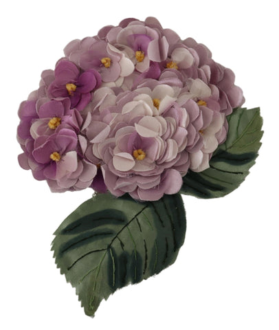 Purple Floral Gold Tone Brass Women Brooch Dolce & Gabbana