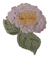 Purple Floral Gold Tone Brass Women Brooch Dolce & Gabbana