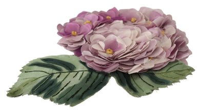 Purple Floral Gold Tone Brass Women Brooch Dolce & Gabbana