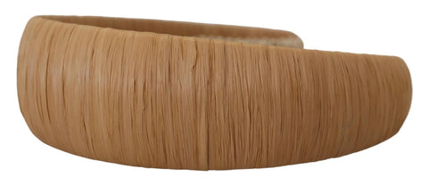 Beige Viscose Women Hair Headband Diadem Dolce & Gabbana