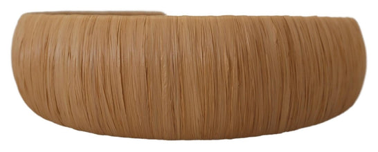 Beige Viscose Women Hair Headband Diadem Dolce & Gabbana