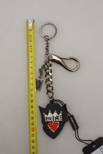 Black Prince Studs Logo Silver Brass Keychain Dolce & Gabbana