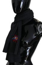 Black Sacred Heart #DGLovesLondon Wrap Scarf Dolce & Gabbana