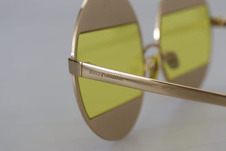 Gold Oval Metal Crystals Shades DG2209B Sunglasses Dolce & Gabbana