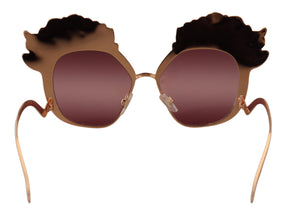 Pink Gold Rose Sequin Embroidery DG2202 Sunglasses Dolce & Gabbana