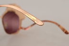 Dolce & Gabbana Pink Gold Rose Sequin Embroidery DG2202 Sunglasses