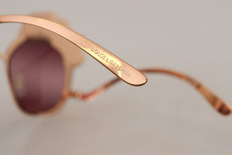 Pink Gold Rose Sequin Embroidery DG2202 Sunglasses Dolce & Gabbana